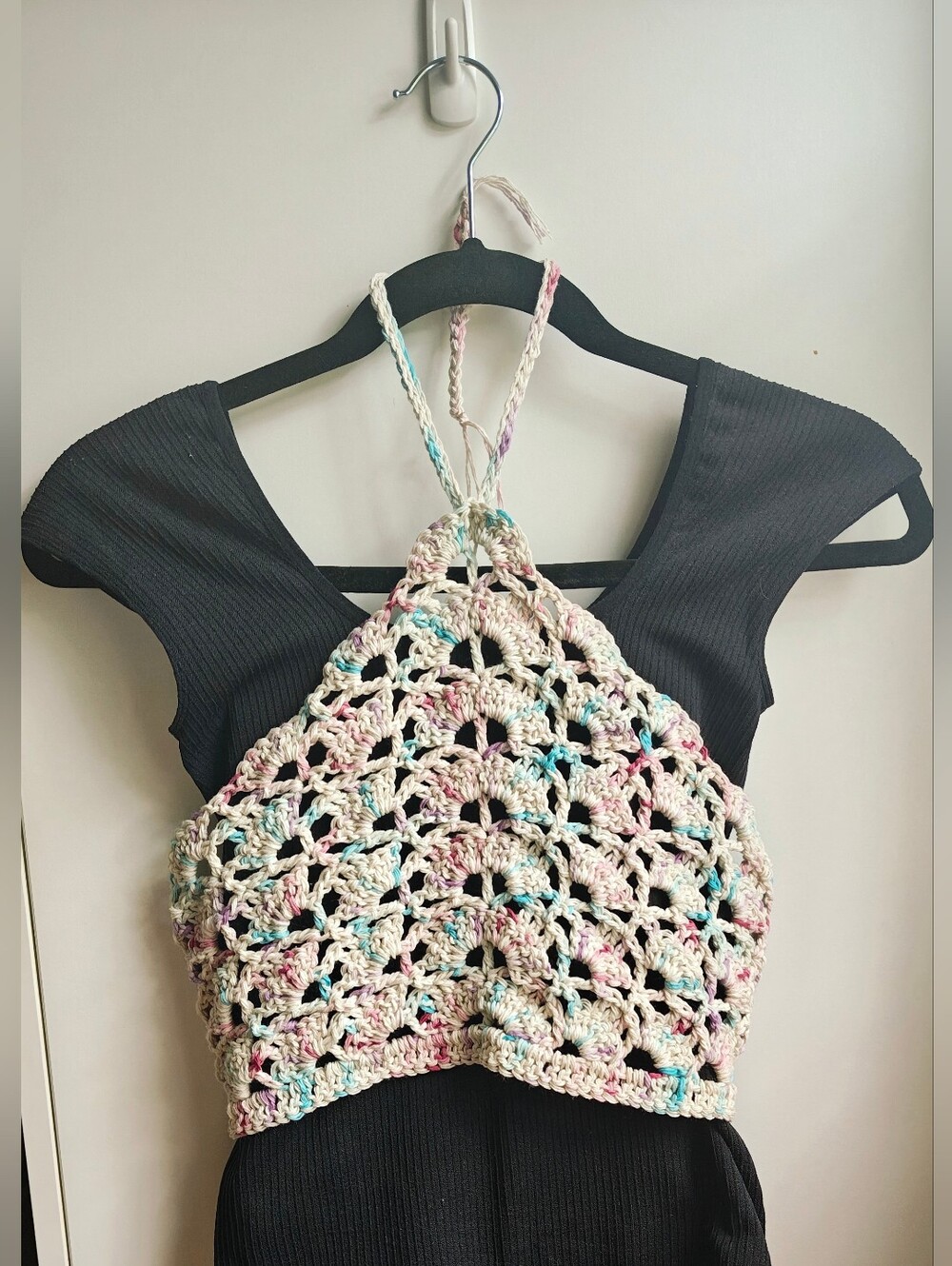 Colorful Crochet Bandana Top